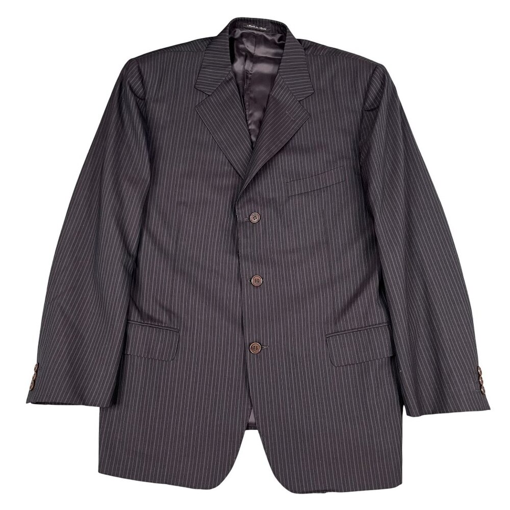 Canali Mens 100%‎ Wool 3 Button Pinstripe Blazer Sports Coat Sz 42R READ
